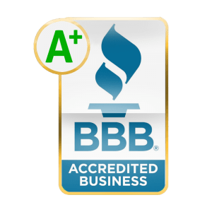 BBB Accredited Business A+ rating badge